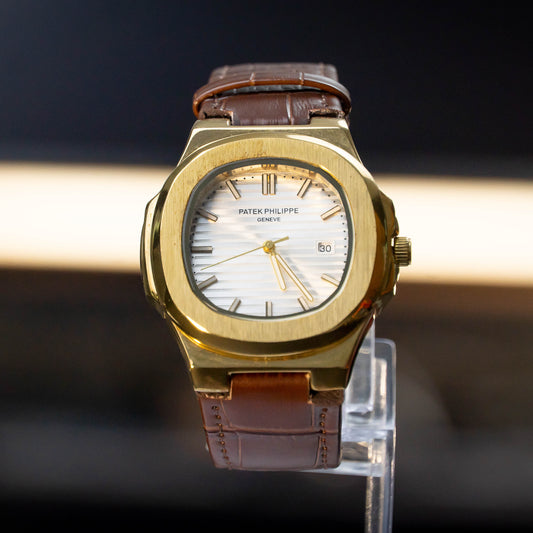 PATEK PHILIPPE (Geneve Leather Strap)