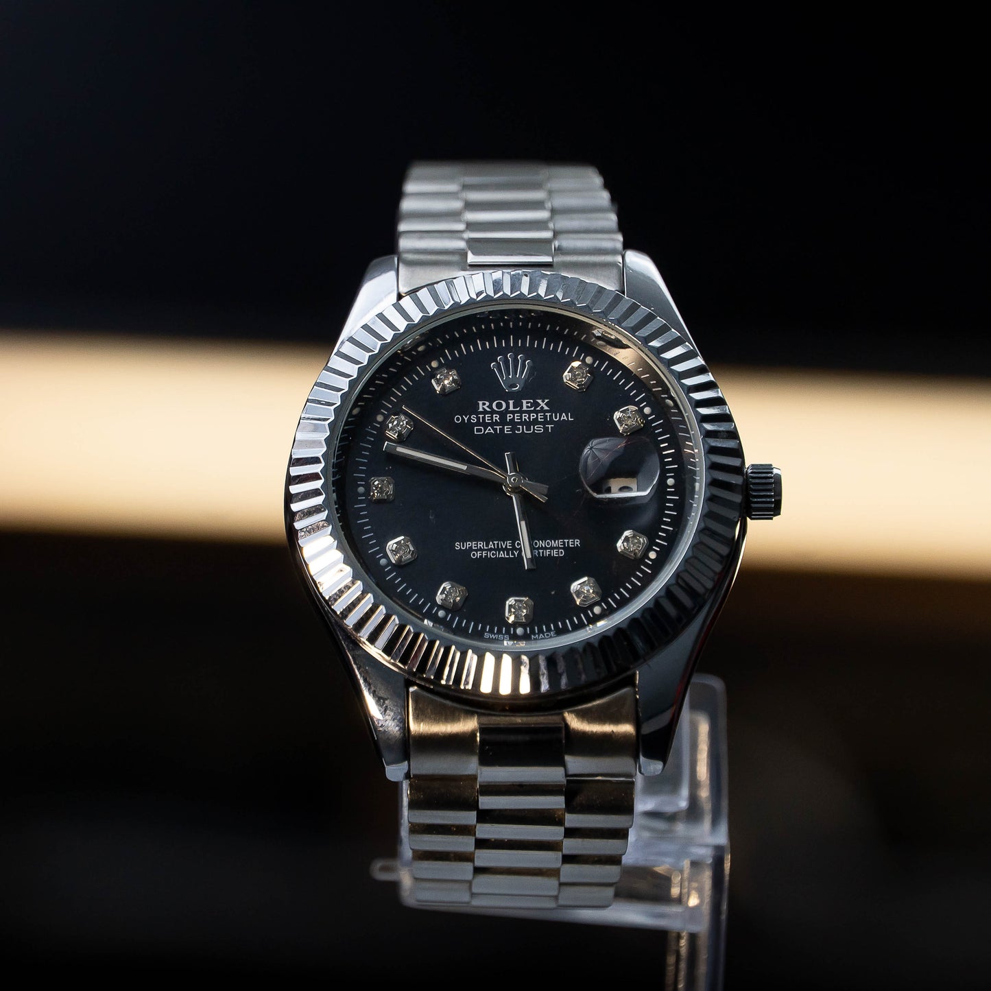 ROLEX (OYSTER PERPETUAL) Black Datejust